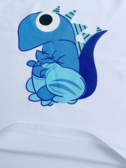 Boys Dino Swim Set Trunks & Tops & Cap, Beach Vacation Kids Clothes
