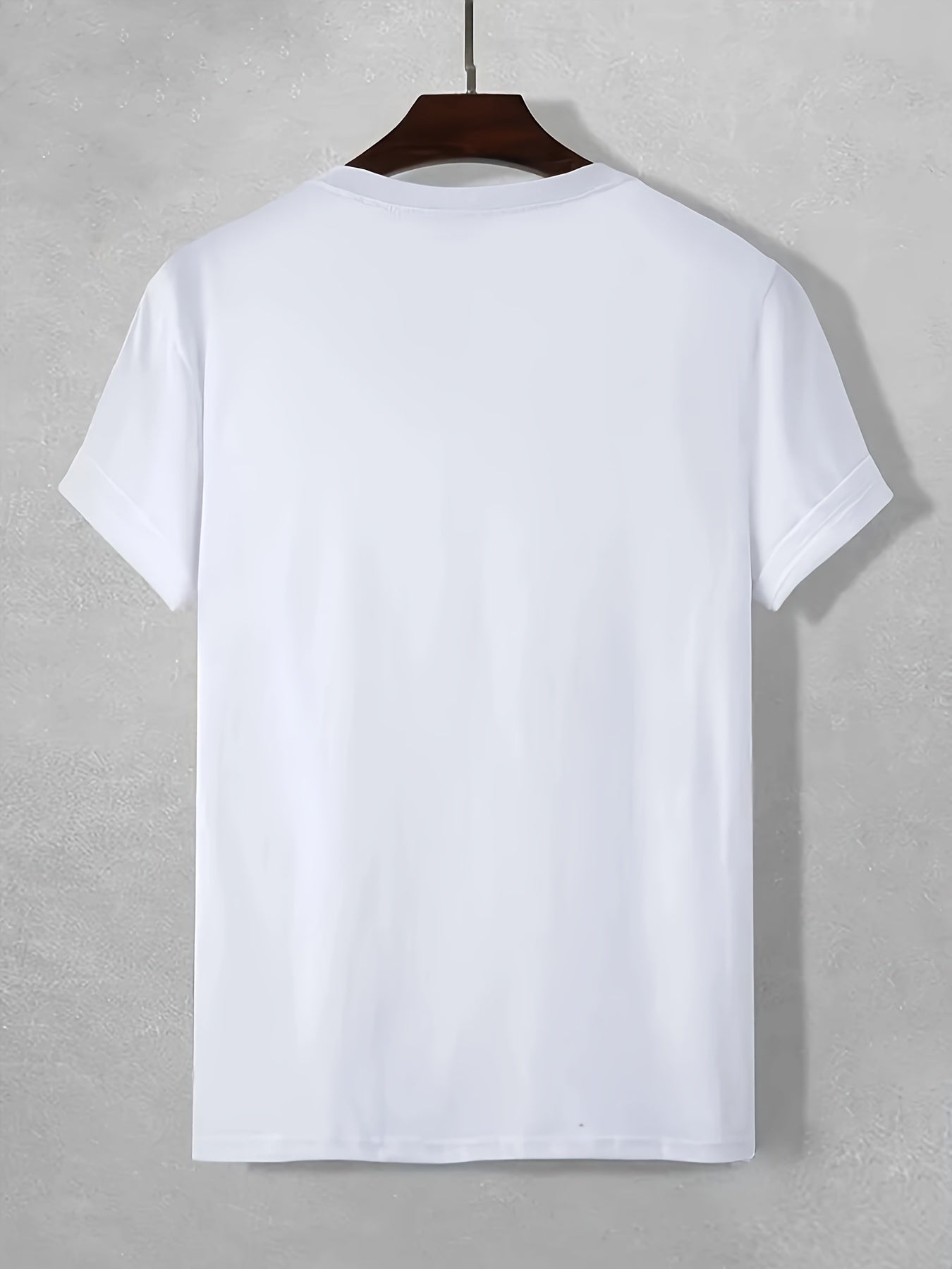 Never Give Up Pattern Print Men's Short Sleeve Comfy T shirt