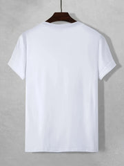 Men's Feather Pattern Sports T shirt Casual Stretch Tee Shirt