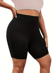 Casual Shorts Women's Plus Solid Soft Biker Shorts