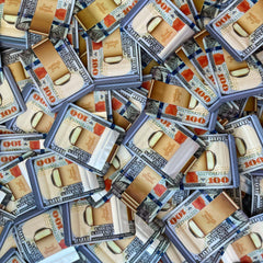 100pcs $ Sign Pattern Mylar Bags Smell Proof & Lightweight Money Bags