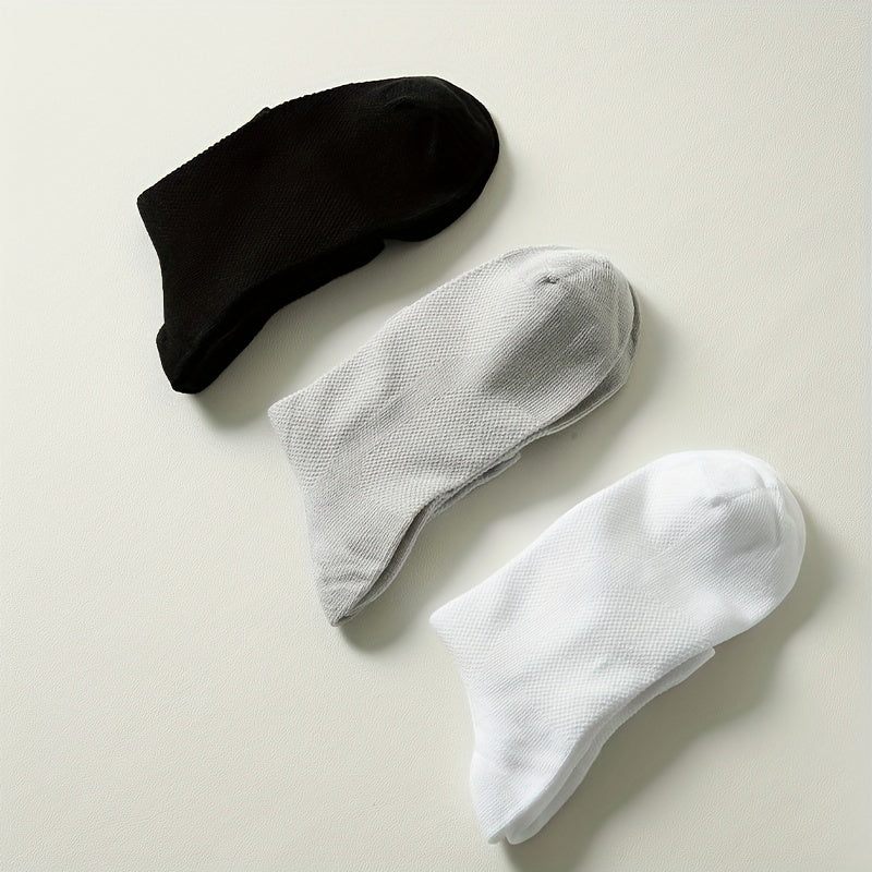 6 Pairs Men's Cotton Mid-calf Socks
