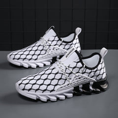 Men's Blade Sneakers Casual Breathable Shock Absorption Lace up Shoes