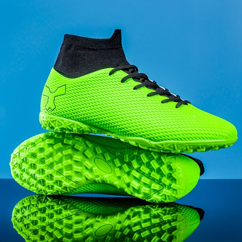High Top Turf Football Boots Outdoor Anti Skid TF Soccer Cleats