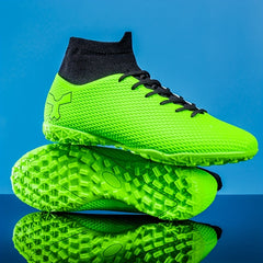 High Top Turf Football Boots Outdoor Anti Skid TF Soccer Cleats