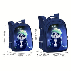 Panda Cartoon Backpack for Students, Dirt & Wear Resista