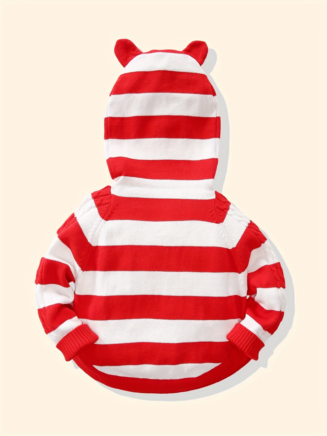 Baby Thin Stripe Hooded Sweater Newborn Cotton Hoodie