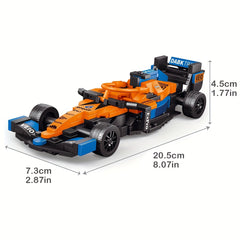F1 Racing Red Sports Car Building Blocks for Kids, Birthday Gift