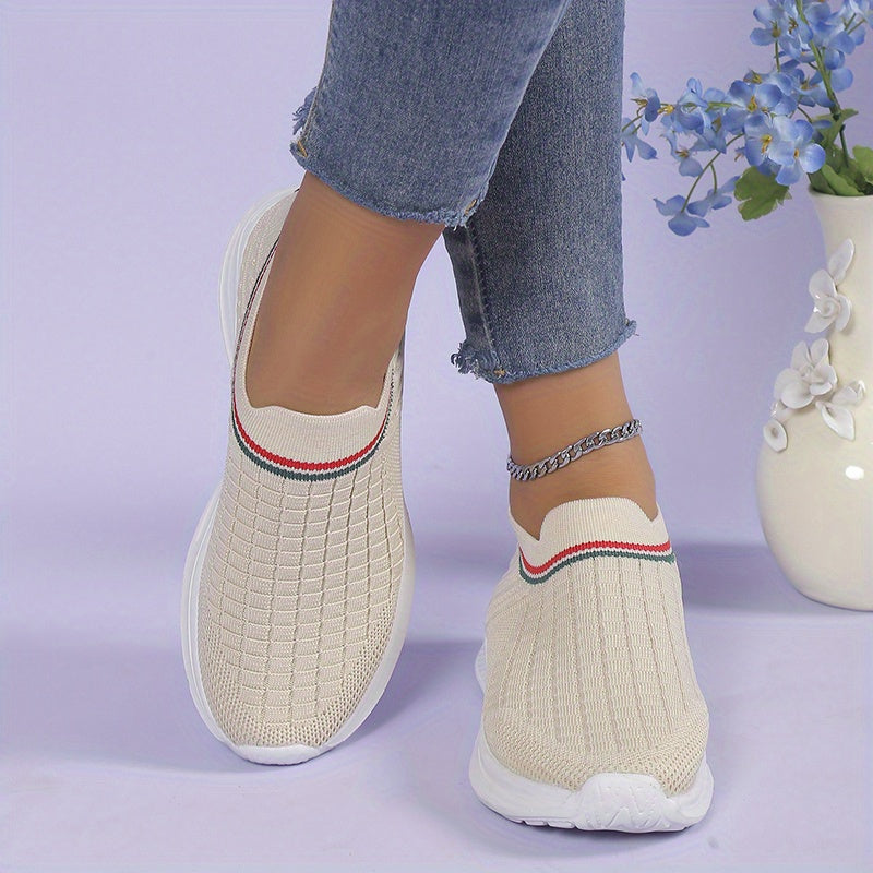 Women's Breathable Slip-On Sneakers Casual Outdoor Shoes Lightweight