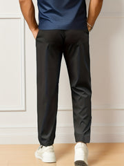 Men's Casual Drawstring Waist Pants Breathable Comfy Trousers
