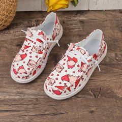 Dwarf & Heart Pattern Skate Shoes for Women