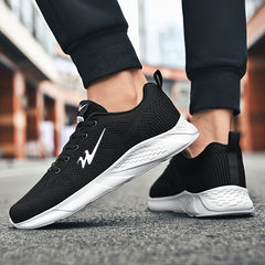 Men's Breathable Woven Sneakers Non Slip Soft Sole Shoe