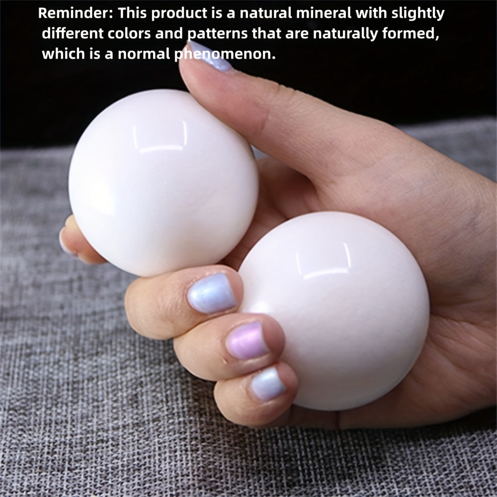 2 Inch Natural Jade Fitness Handball Quartz Ball for Relaxation Wrist Massage