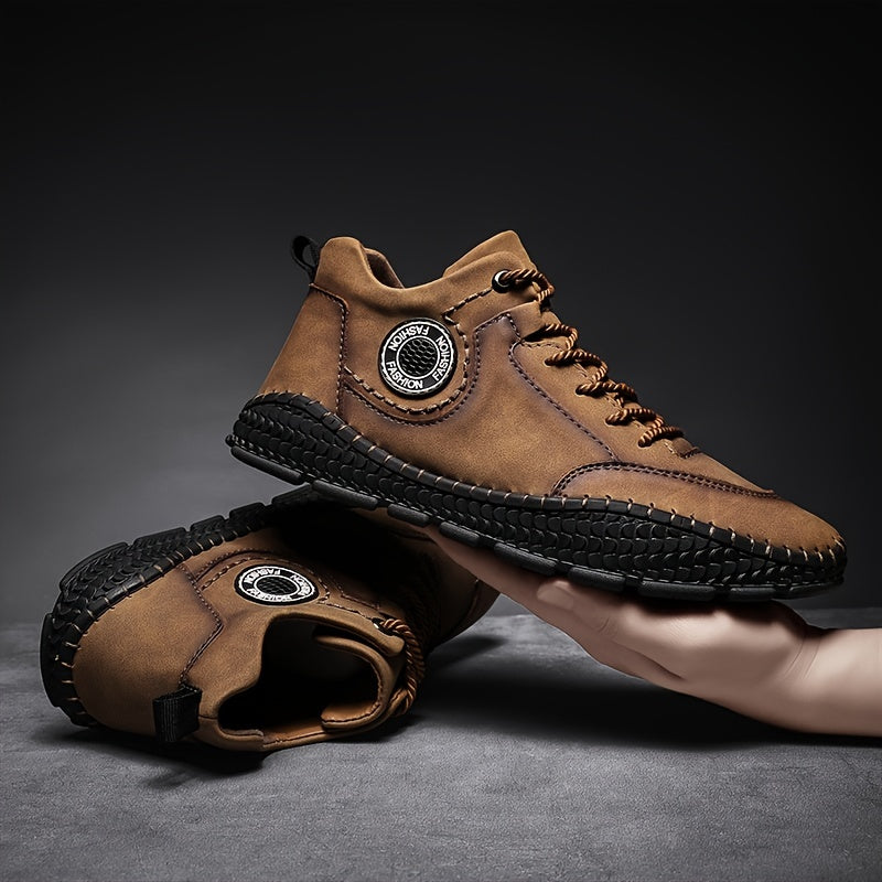 Men's Ankle Boots Casual Walking Sneakers Rubber Sole