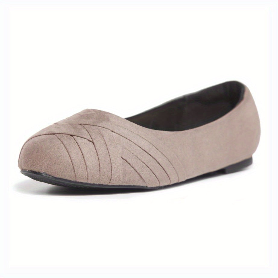 Women's Comfy Flat Shoes Low Top Slip On Soft Sole Casual Walking Flats