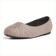 Women's Comfy Flat Shoes Low Top Slip On Soft Sole Casual Walking Flats
