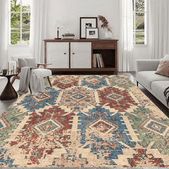 Vintage Persian Area Rug Stain Resistant Washable Rug