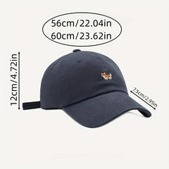 Embroidered Cartoon Puppy Baseball Cap Navy Sun Hat