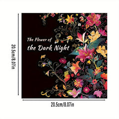Night Flowers Coloring Book for Adults & Teens - Vibrant Floral Art Journal