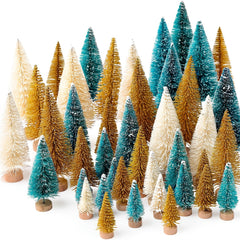 30 Mini Christmas Trees Bottle Brush Artificial Xmas Tree Holiday Decor