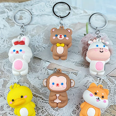 Baby Door Pendant Puppy Bear Rabbit Monkey Doll Animal Keychain Bag Accessory