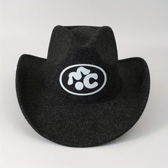 Western Cowboy Hat Y2K Solid Jazz Fedora Cap Rolled Brim Cowgirl Sun Hats