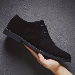 Men's Retro Lace Up Derby Shoes Wear-resistant Non-Slip Casual Shoes