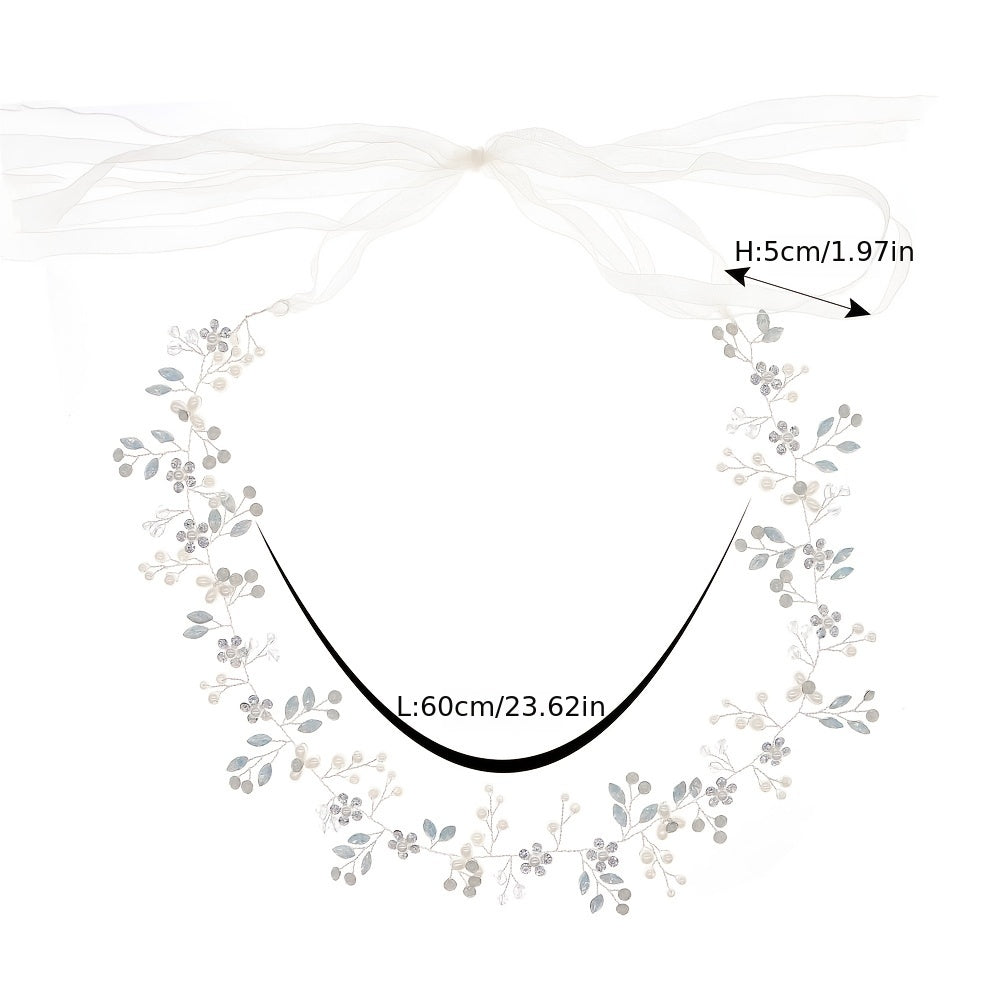 Rhinestone Bridal Belt Wedding Dress Waist Chain Sash Faux Pearl Beaded Belt