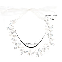 Rhinestone Bridal Belt Wedding Dress Waist Chain Sash Faux Pearl Beaded Belt