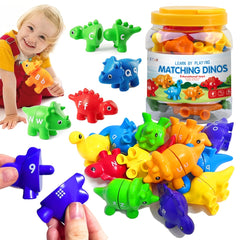Dinosaur Alphabet Match Game Educational Toy Preschool Learning Montessori
