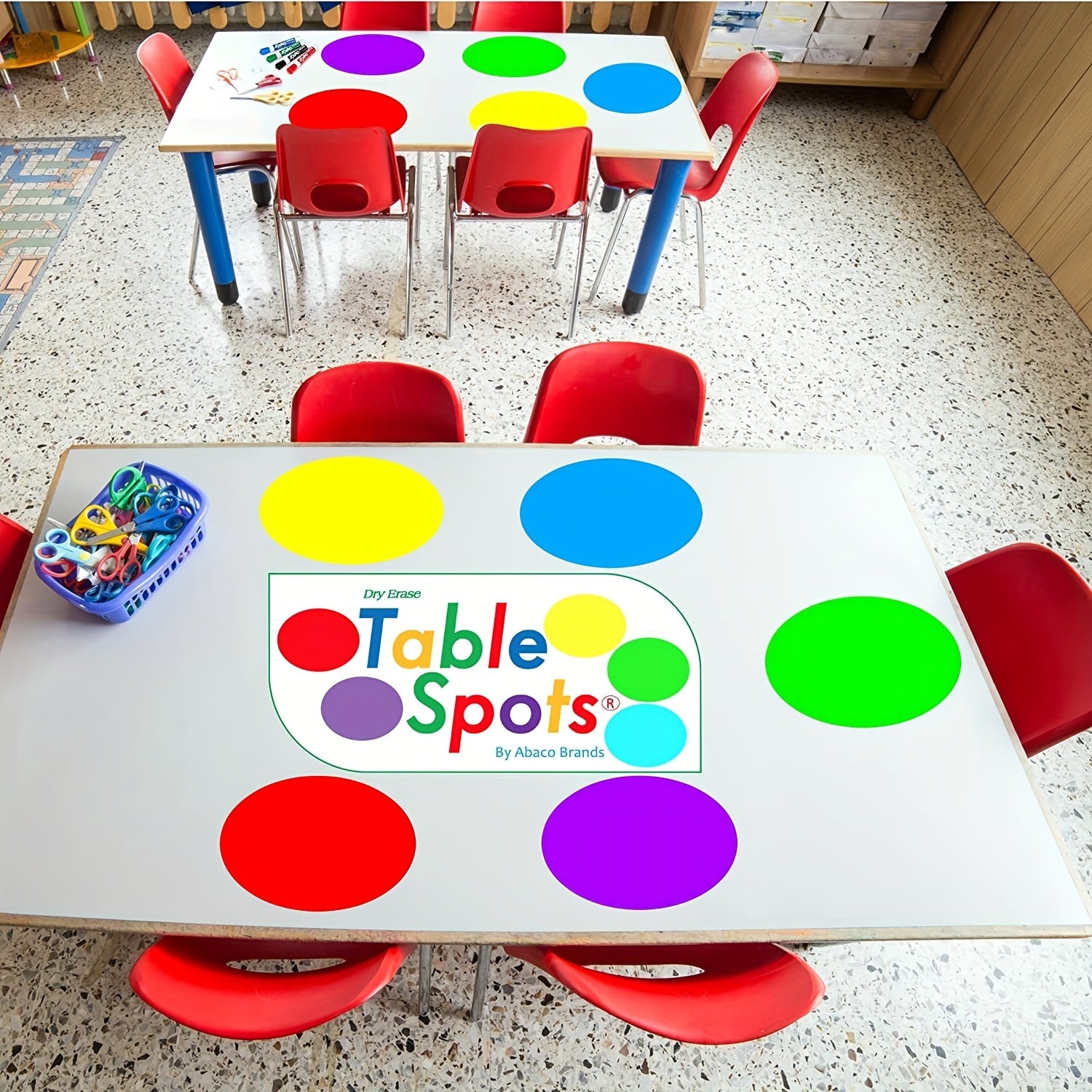 Colorful Dot Chalkboard Labels Self-Adhesive Stickers for Walls and Desks