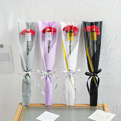 Bronzing English Single Holiday Gift Bouquet Packaging Bag - 50 Sheets