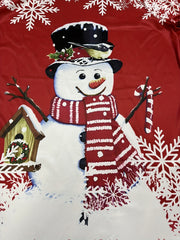 Snowman & Snowflake Print Long Sleeve Christmas Cardigan