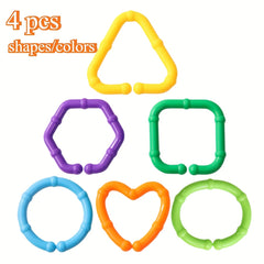 Colorful Geometric Plastic Baby Toys Set - Early Childhood Educational Grasping