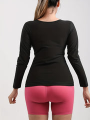 Women's Slimming Long Sleeve Sweat Shirt for Weight Loss