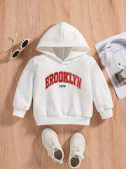 Boys Letter Print Hoodie Sweatshirt Top