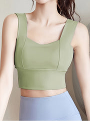 Wide Strap High Impact Sports Bra With Removable Cup