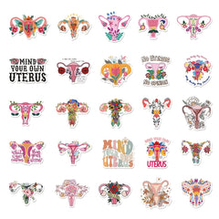 50pcs Uterus Flower Series Graffiti Sticker Motorcycle Laptop Cup Waterproof
