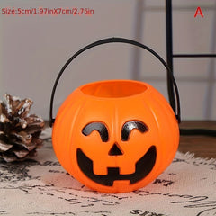 Halloween Pumpkin Lantern Decoration Handheld Pumpkin Bucket