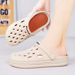 Women's Platform Garden Clogs Lightweight Solid Closed Toe Sandals
