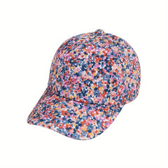 Girls Floral Baseball Cap Kids Sunshade Peaked Cap Outdoor Activities Hat
