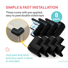 8pcs Pre Adhesive Table Corner Protector Keep Your Kids Safe