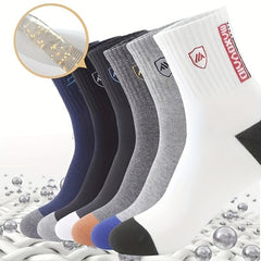 50 Pairs Men's Mid Crew Sport Socks Sweat Absorbing Comfy Breathable