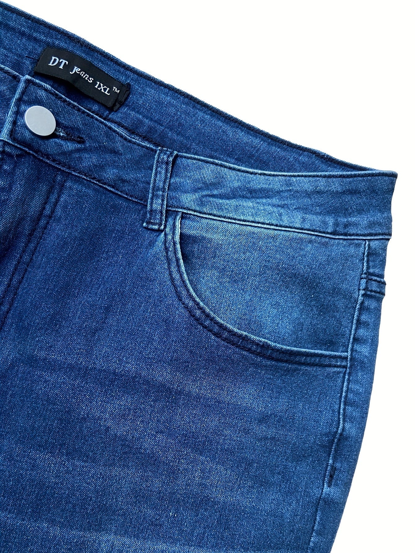 Flared Leg High Rise Stretch Jeans for Plus Size Women