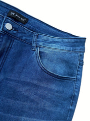Flared Leg High Rise Stretch Jeans for Plus Size Women