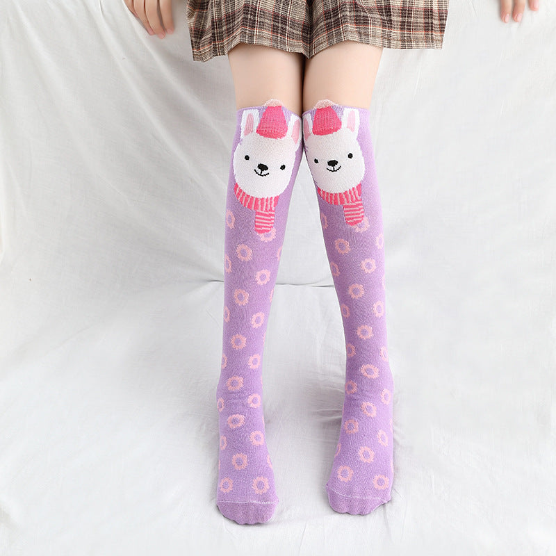 Kids Over the Knee High Socks - Animal Print
