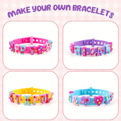 DIY Bracelets Jewelry Making Kit with Charm Stickers Girls Kids
