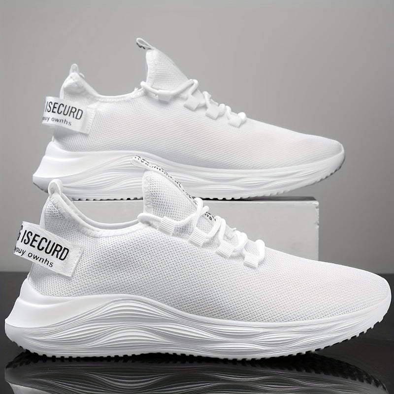 Soft Thick Sole Shock Absorption Mesh Breathable Flying Woven Shoes