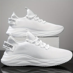 Soft Thick Sole Shock Absorption Mesh Breathable Flying Woven Shoes