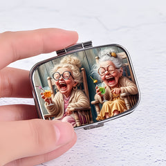 1pc Laughter Pill Box 2pcs Pill Boxes Rectangular Decorative Box Vitamin Pill Or